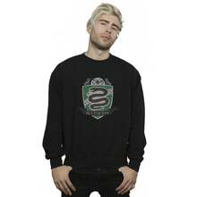 Harry Potter Mens Slytherin Chest Badge Sweatshirt (Black) - Coffee Brown - View 1