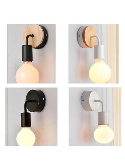 Rustic Metal Wand Lamps, E27 Base, Semi Recessed Installation, 60W, Bulb Not Included, 110V 240V