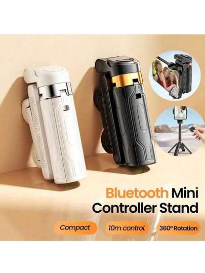 Pocketflex Mini Tripod Aluminum 360° Flexible Rotation Selfie Stick Tripod One-Touch Push Button Switch 3 In 1 Cell Phone Tripod Stand Extendable Grip Phone Tripod With Detachable Remote Pocket Size Ultimate Travel Photography Gear