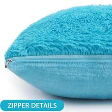 Plain Plush Cushion Cover Without Filler - Baby Blue - View 9