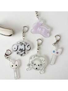 1pc KPOP Keychain, Keychain Accessories, New Denim Keychain, Keychains, Phone Charms, Car Accessories, Bag Charms, Bag Accessories, Gift For Friends Bag Accessories Lanyards With Id Holder Christmas