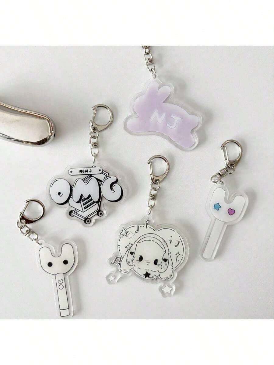 1pc KPOP Keychain, Keychain Accessories, New Denim Keychain, Keychains, Phone Charms, Car Accessories, Bag Charms, Bag Accessories, Gift For Friends Bag Accessories Lanyards With Id Holder Christmas