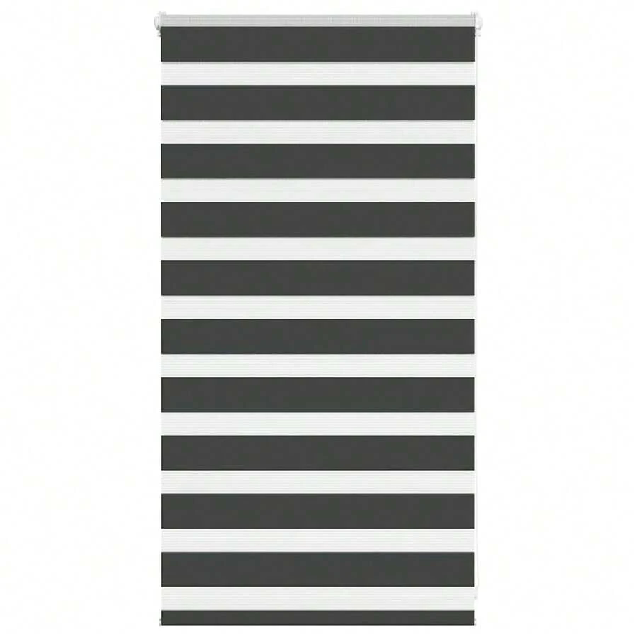 Tenda a rullo zebrata nera 75x100 cm Larghezza tessuto 70,9 cm Poliestere