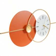 LYNICESHOP Wall Clock JT2117 Small Size [80X35CM] Simple Model Without Battery31.5'' Large Wall Clocks For Living Room Decor Modern Decorative Art Clock Silent Non Ticking Battery Powered Metal Wall Decor Clock Orange Gold Metal Unique Wall Clock - trái cam - Xem 6