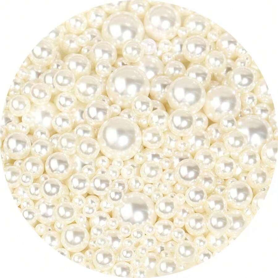 100/300/1000pcs ABS Faux Pearl Beads, Colorful Pearl 3/4/6/8/10mm, Suitable For Making Bracelets, Earrings, Necklaces, DIY Jewelry, Crafts, Vase Filler, Various Sizes, Handmade Faux Pearl Round Beads