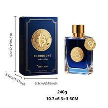 VERSCEISG Men's Light Essence Spray EDP Perfume 50ml Business Men's Gulong Water Lasting Boyfriend, Wife, Father, Friend, Birthday, Graduation Party, Travel, Camping, Outdoor School, Campus Travel, Holiday Anniversary, Summer, Autumn, Summer, Selected, Summer, Essential, Classic Business Style, Suitable For Daily Use - Màu xanh lam - Xem 5