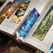 Fantasy Welt Lesezeichen, kreative, exquisite Buchmarkierungen, dekorative Nachrichtenkarten für Buchliebhaber, mehrfarbiges Papier Lesezeichen-Set von YWWBLD