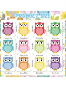 Cute Owl Sticky Duck Notes - 12 Colorful Owl Designs, 30 Sheets Each, Self-Stick Memo Pads For Office, School, Home, Study & Work Reminders, School Supplies, Back To School