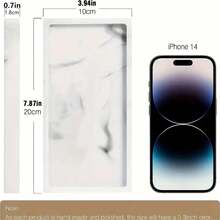 方形硅胶香薰托盘浴室无孔梳妆台大理石洗漱台桌面收纳浴室配件浴室工具