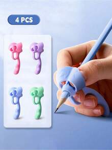 5-Finger Silikon Stiftgriff, Schreibhilfe, bequemer Griff für Anfänger, Haltungskorrektur Training, kreatives Weihnachts-/Feriengeschenk, Lernhilfe, Rückkehr zur Schule