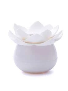 1pc Flower Shaped Toothpick Holder, Lotus Flower Toothpick Storage Box, Home Use - White - View 14