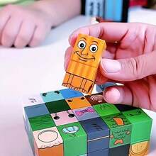 14 件意大利 Brainrot Tung Tung Sahur 木制磁性积木套装，感官建筑玩具套装，独特的生日礼物，万圣节/圣诞节礼物，适合 3 岁以上儿童和青少年 - 彩色 - 查看 3