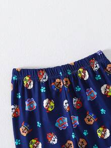 2 件 Paw Patrol 男童睡衣套装，可爱卡通印花圆领长袖 T 恤和慢跑裤，适合男孩睡衣、休闲日常穿着、节日礼物、秋冬 - 綠色 - 查看 6