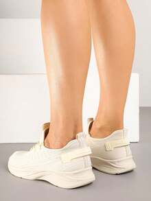 Zapatillas deportivas de moda para mujer - Casual para viajes en primavera/otoño - Beis - Ver 4