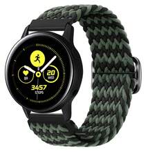 20毫米/22毫米尼龙编织表带，兼容三星Galaxy Watch 4/5/6（40毫米/44毫米）/Gear S3/Active 2运动表带，可调节表扣，兼容Galaxy Watch 3/4/5（42毫米），兼容Galaxy Watch 46毫米，适合作为返校礼物