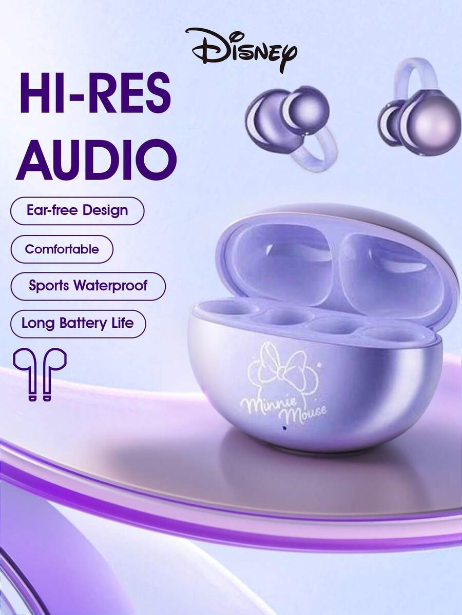 Auriculares Bluetooth Disney QST31, calidad de sonido HD, cómodo diseño de clip, batería de larga duración, regalo ideal