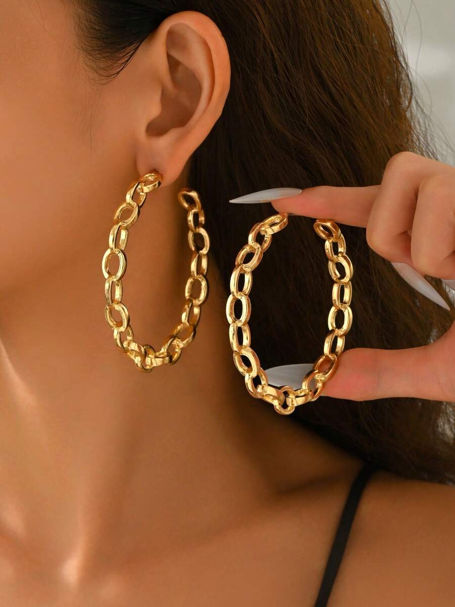 1 Par de Brincos Elegantes de Moda Geométrica Vermelha, Acessórios para Mulheres, Festa/Banquete, Presente de Natal para Amigos