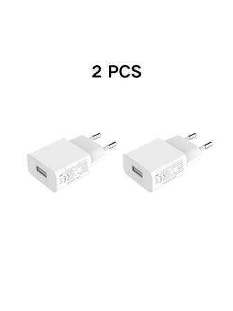Två 5W USB-laddare, 5V 1A USB-nätadapter, stöder inte snabbladdning.