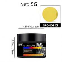 Automotive Interior Care Cream - Gloss Color Enhancer, Nano Coating Wax For Tires, Steering Wheel, Dashboard, Etc., Plastic Repair Paste