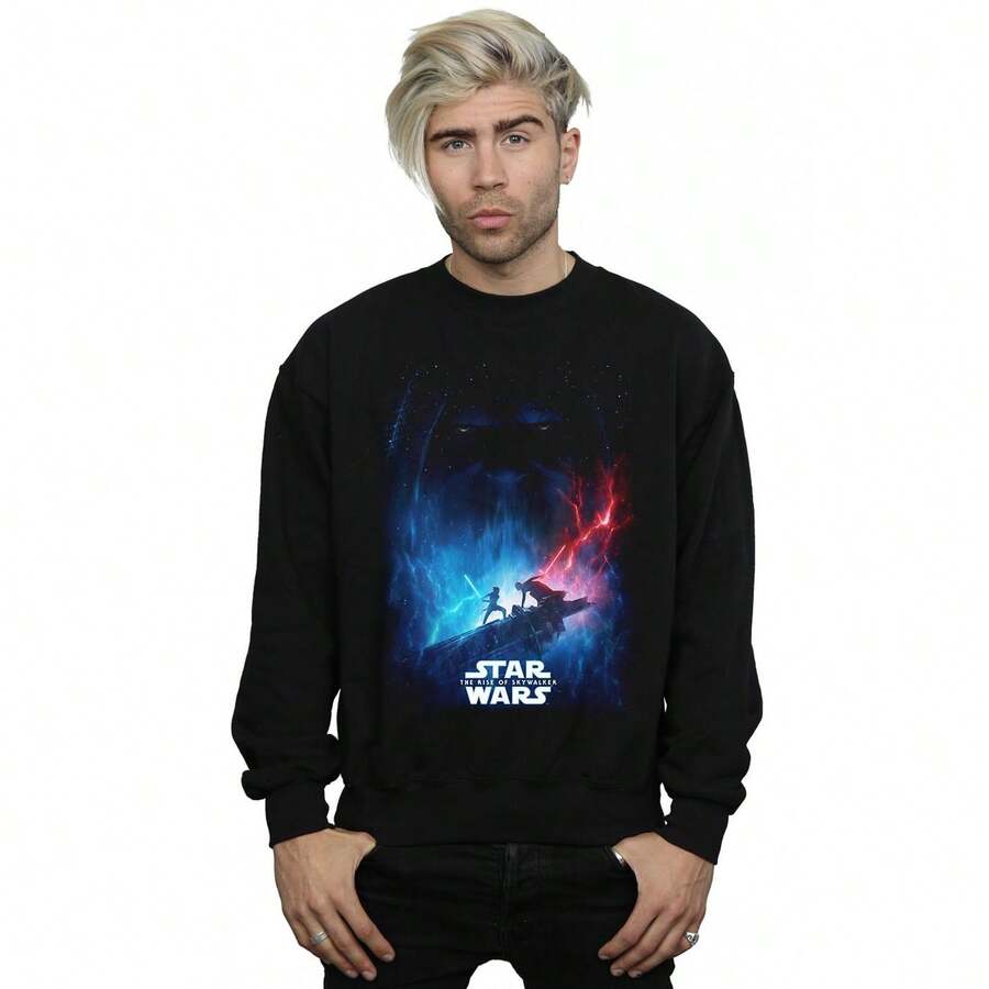 Star Wars Mens The Rise Of Skywalker Movie Poster Sweatshirt (Black) - Coffee Brown - View 1