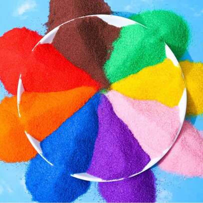 Saco de areia colorida de 100g, areia de praia, areia para arte, areia para playground, areia para paisagem, cores vibrantes para pintura, escultura, decoração de aquário, artesanato - e fácil de limpar - para artistas, amadores, paisagistas - areia colorida feita à mão, materiais de arte, material durável, sacos de areia criativos, materiais de arte