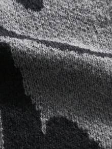 1件青少年男童休闲户外运动宽松街头风纹理加厚保暖针织衫，春/秋/冬