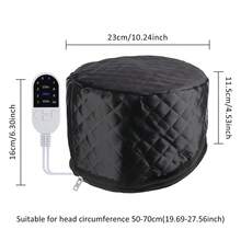 Hailicare 10-Speed Temp 3-Speed Timer Hair Steamer Cap Face-Fitting Washable Liner High Safety Gift For Mom & Girlfriend