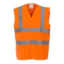 Yoko Unisex Adult Fluo 2 Band + Brace Waistcoat (Fluorescent Yellow) - Yellow - View 2