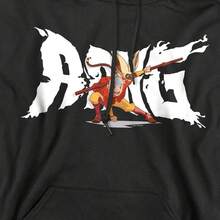 Mens Aang & Momo Hoodie (Black) - Coffee Brown - View 4
