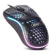 Mouse Rato Gamer para PC Com Fio Óptico 1000DPI 3 Botões Plug & Play Design Ergonómico Precisão para Jogos Compatível com Computador Portátil - Azul - Visão 9