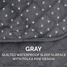 Funda de sofá Furhaven resistente al agua, reversible, con estampado de patas de polka, protector de muebles - Marrón galleta, sofá - Gris pata de lunares - Ver 6