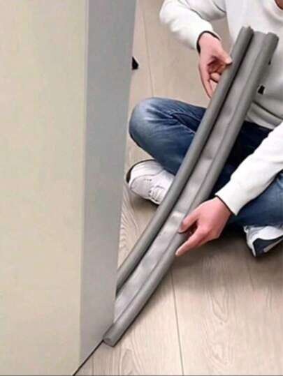 1pc Door Bottom Seal Strip, Soundproof Window & Door Gap Rubber Seal, Adhesive Door Draft Stopper, Door Insulation & Dust-Proof Seal