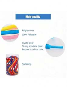 3双多色鞋带,20多种颜色DIY半圆形鞋带配件,男女通用,适合休闲通勤、训练鞋/户外运动鞋、篮球鞋/跑步鞋/徒步鞋等。 - 彩色 - 查看 10