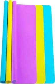 3 Pack Silicone Mat Large Silicone Sheets For Crafts, Liquid, Resin Jewelry Casting Molds Mat, Silicone Placemat 157" X 118" (Blue &Amp; Rose Red &Amp; Green) - ColorC - 查看 1