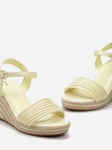 Soft Summer Wedges For Women - Casual Travel - Yellow - View 6