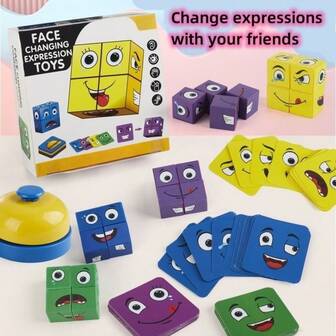 A Set Of Changing Face Pattern 4 Colors Of Plastic Plus 1 Press Bell Suitable For 1-4 People To Play Suitable For Holiday Parties Halloween Christmas All Kinds Of Holidays! Romantic Couple Games