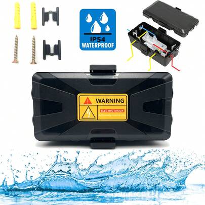 Coffret électrique étanche IP54, boîtier de protection pour câbles d'extérieur, SafeBox, 6 trous de sortie, boîtier électrique extérieur, boîtes de jonction de câbles