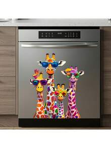 1pc Wall Stickers Colorful Cute Giraffe Decorative Stickers PVC Stickers Removable Self-Adhesive Easy-To-Tear Stickers Home Decoration Make Your Life A New Look Holiday Decoration Stickers Birthday Graduation Gifts Wall Decor Room Decor