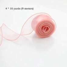 10Yards/Roll Sheer Chiffon Ribbon Organza Satin Ribbons For Gift Wrapping Decoration Wedding Bouquets Wreath Sewing Supplies