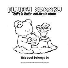 34pages (FLUFFY SPOOKY )Christmas Decoration,Toys, Exquisite Spiral Binding Adult And Adolescent Stress Relief Coloring Book, Includes Cute Horror Creatures, Death Gods, Ghosts, Monsters, Skulls, Bats, And Comfortable And Relaxing Haunted House Scenes