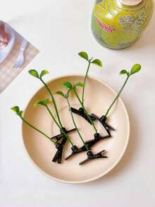 5/30pcs Bean Sprout Hair Clips, A Type Of Hair Clip Used To Fix Bean Sprouts Or Tender Plant Shoots. Suitable For Creating Interesting Hairstyles. Hair Clips With Cute Grass Pattern, Suitable As Hair Accessories For Women. Suitable For Students, Office Workers, And Both Men And Women. Green Plant Hair Clips. Ideal Choice For Christmas Gifts, New Year Parties, Birthday Parties, And Classroom Activities. (Universal Fit) It Includes Two Hair Clips, Claw Clips, Hair Claws, Hair Slides, Hair Clips.