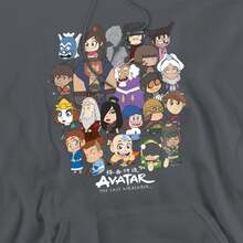 Mens Chibi Group Hoodie (Charcoal) - Coffee Brown - View 4