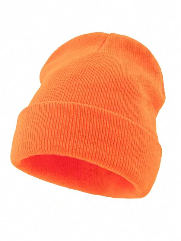 1 Stück unisex Outdoor warme einfarbige gestrickte Beanie Mütze, geeignet für täglichen Wintergebrauch