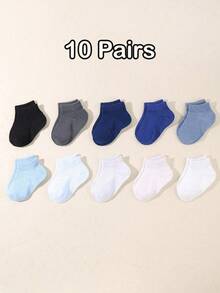 10 Pairs Newborn Baby Socks, Preemie Short Socks, Seamless Socks For Baby Boys And Girls, Ankle Socks, Essential Baby Party Decoration And Holiday Gifts For Halloween, Thanksgiving, Christmas - Multicolor - View 8