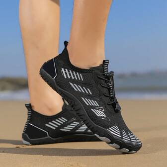 Lace-Up Fitness Gym Outdoor Women's Casual Sports Shoes, Comfortable Low-Top Walking Shoes, Casual Running Shoes, Mesh Breathable Slip-On Sneakers, Unisex, Multi-Color