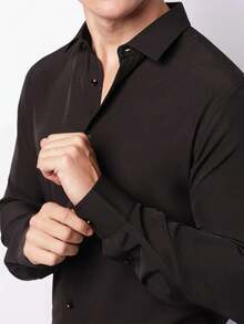 Kit 3 Men's Long Sleeve Dress Shirts - Multicolor - View 2