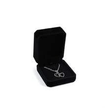 1 pieza Juego de caja de regalo con cadena de joyería de terciopelo largo, estuche de almacenamiento de pulseras, caja de exhibición de joyas para boda, compromiso, propuesta, cumpleaños y aniversario (Negro)