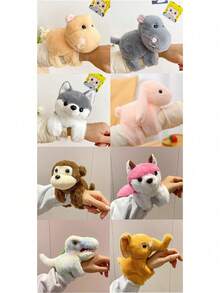 Cute Animal Plush Toys Including Elephant, Rabbit, Sloth, Raccoon And Unicorn, With Clapping Rings, Creative Design, Wearable On Wrist, Novelty Christmas And New Year Gifts For Friends, Plush Toys, Christmas, Fun Stuffed Animals - Multicolor - View 1