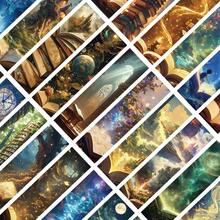 Fantasy Welt Lesezeichen, kreative, exquisite Buchmarkierungen, dekorative Nachrichtenkarten für Buchliebhaber, mehrfarbiges Papier Lesezeichen-Set von YWWBLD