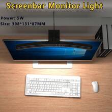 Wisciton LED Computer Monitor Light Bar Stepless Dimming Hanging Light RGB Game Background Wall Atmosphere Lamp Learn/Work Night Lighting 40cm - Multicolor - View 5